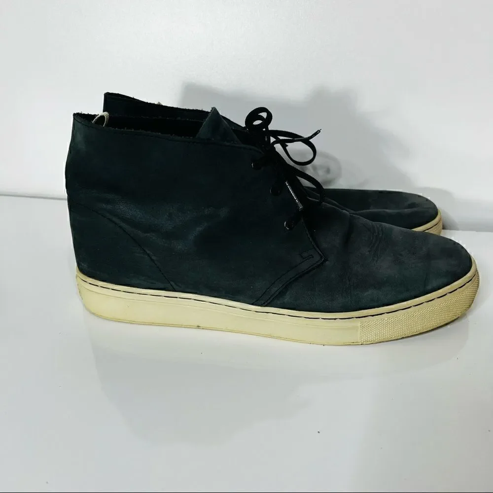 ALIFE Chuck Shepard Black Butter Soft Leather High Top Sneakers
